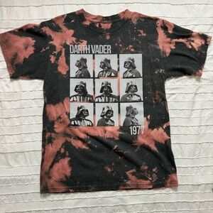 Faces of Darth Vader graphic tee | Star Wars | bleach dyed